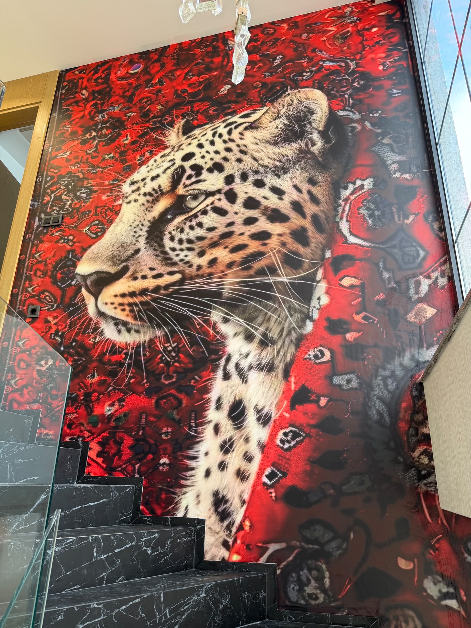 Leopar Desenli Dijital Duvar Posteri